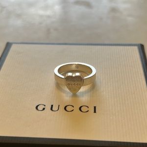 AUTHENTIC gucci heart ring size 13